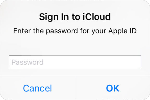 iPhone が iCloud へのサインインを要求し続ける場合